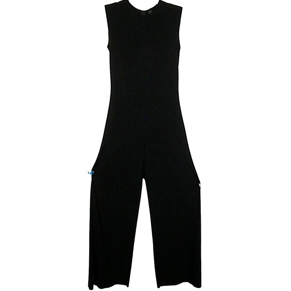 Norma Kamali Black Slinky Fabric Sleeveless Jumpsuit Worn Once Size M